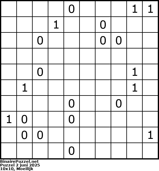 Binaire Puzzel