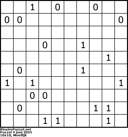 Binaire Puzzel
