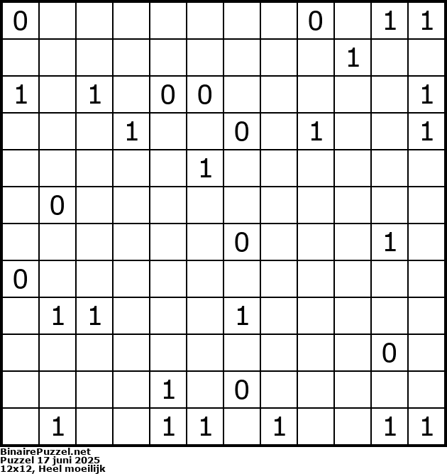 Binaire Puzzel