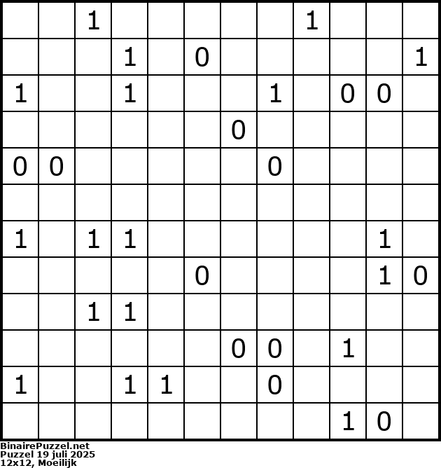 Binaire Puzzel