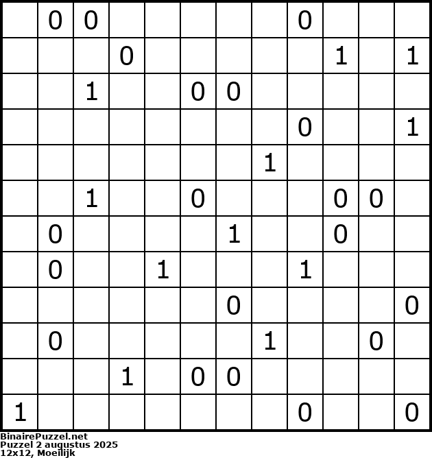Binaire Puzzel