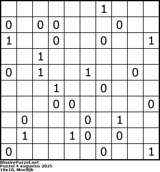 Binaire Puzzel