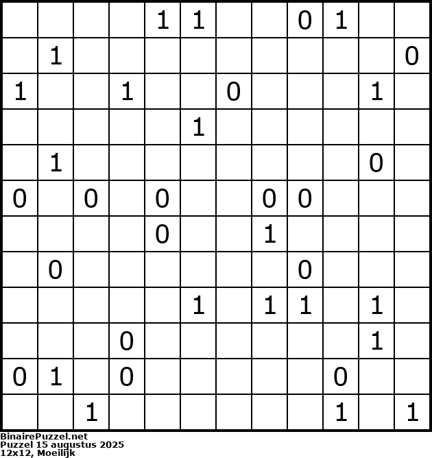 Binaire Puzzel