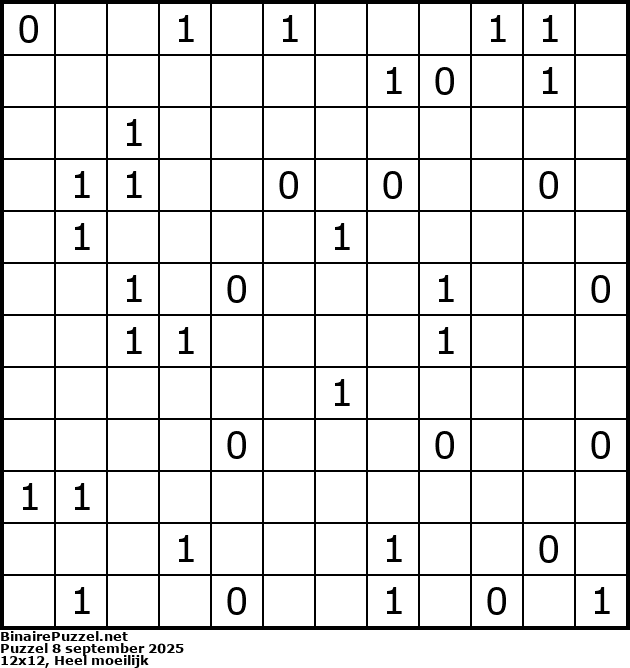 Binaire Puzzel