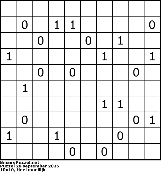 Binaire Puzzel