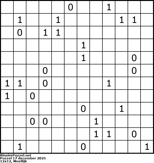 Binaire Puzzel