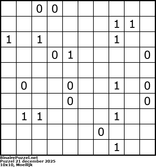 Binaire Puzzel