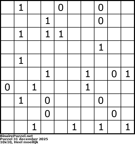 Binaire Puzzel