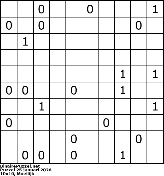Binaire Puzzel