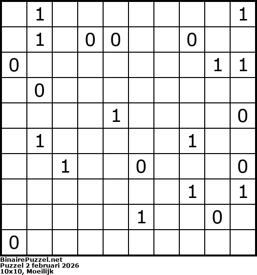 Binaire Puzzel