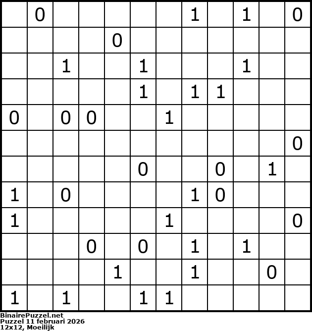 Binaire Puzzel