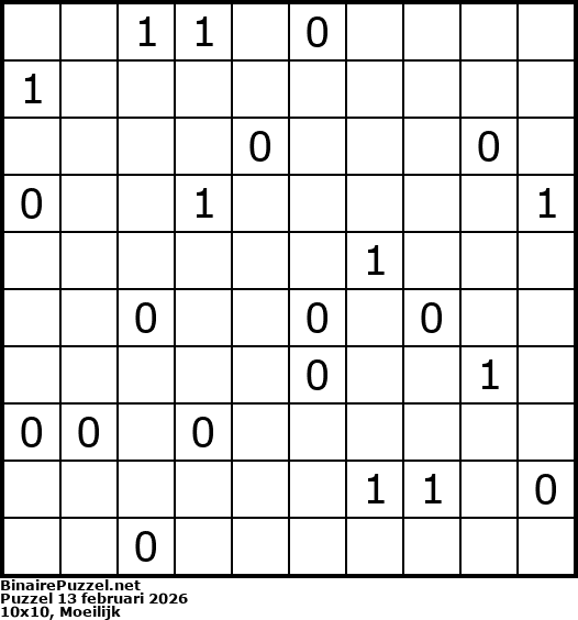 Binaire Puzzel