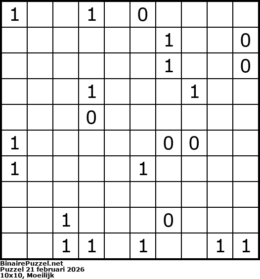 Binaire Puzzel