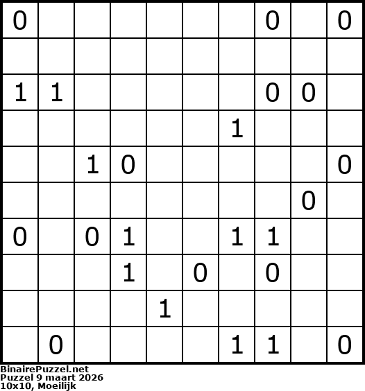 Binaire Puzzel