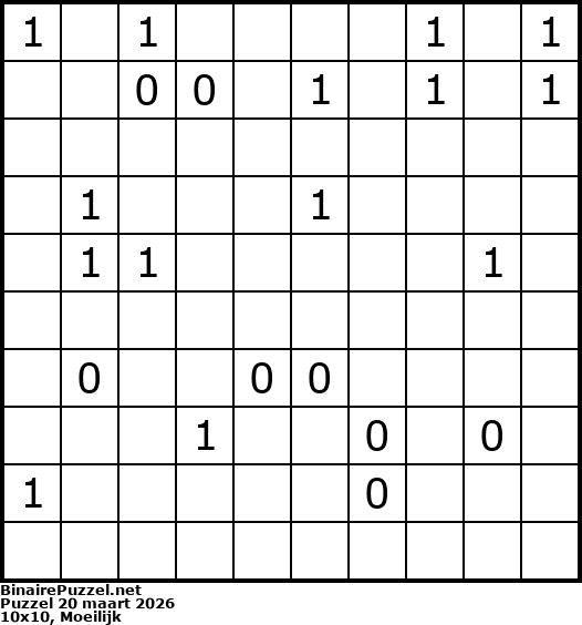 Binaire Puzzel