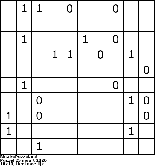 Binaire Puzzel