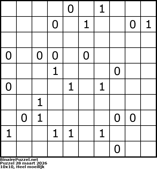 Binaire Puzzel