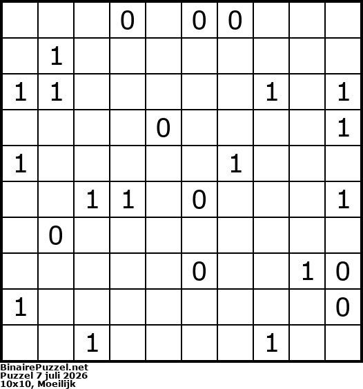Binaire Puzzel