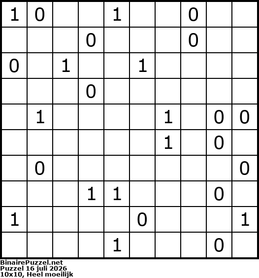 Binaire Puzzel