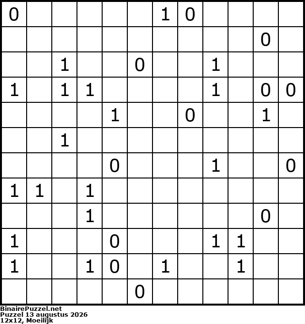 Binaire Puzzel