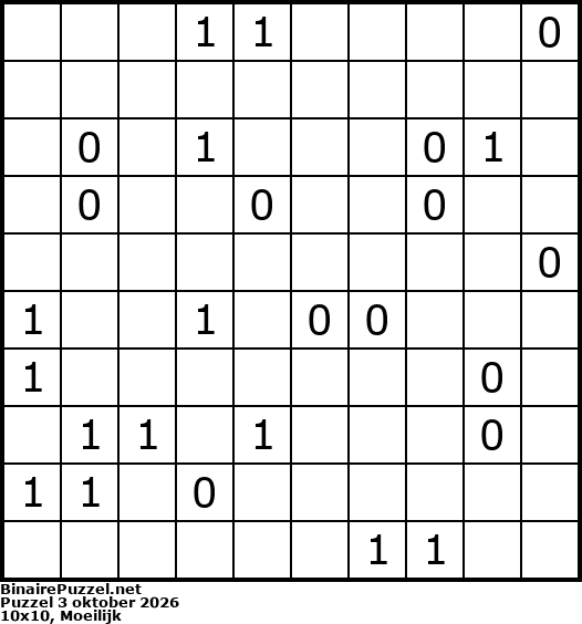 Binaire Puzzel