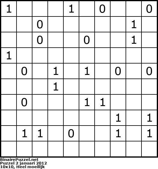 Binaire Puzzel