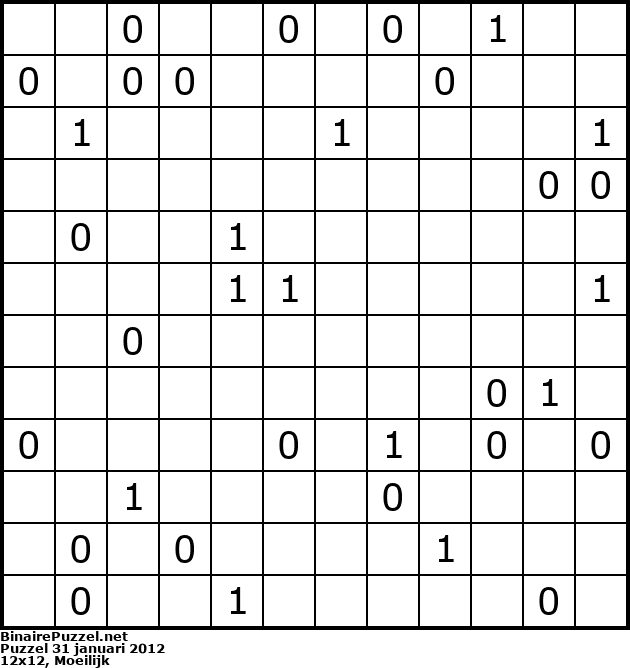 Binaire Puzzel