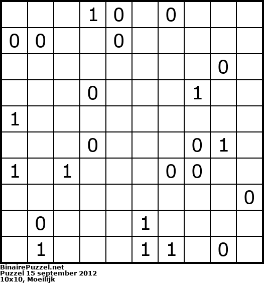 Binaire Puzzel