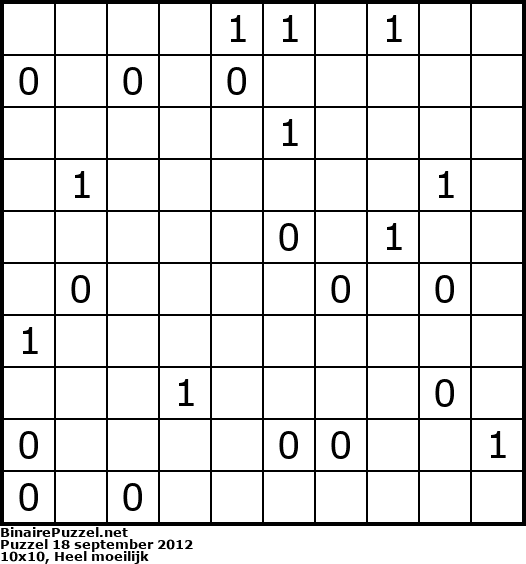 Binaire Puzzel