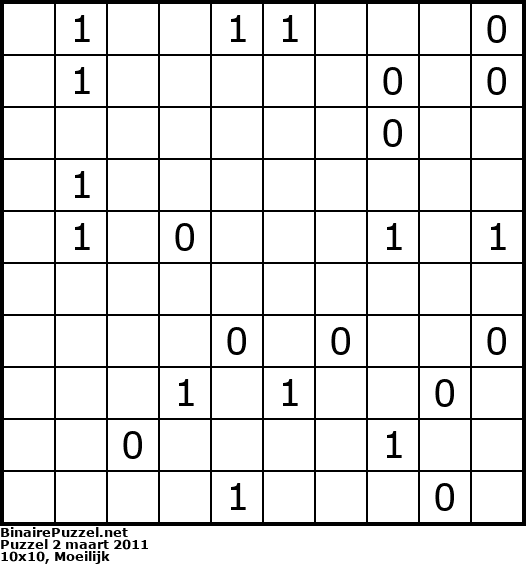 Binaire Puzzel