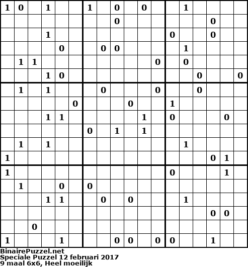 Binaire Puzzel