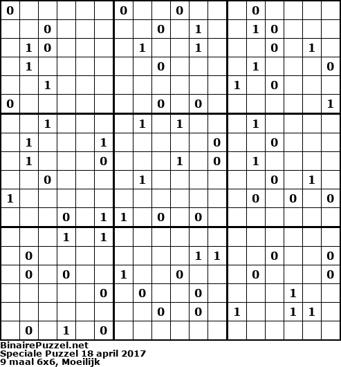 Binaire Puzzel
