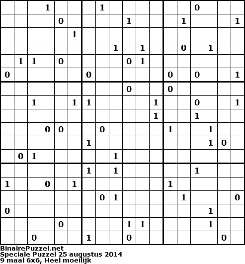 Binaire Puzzel