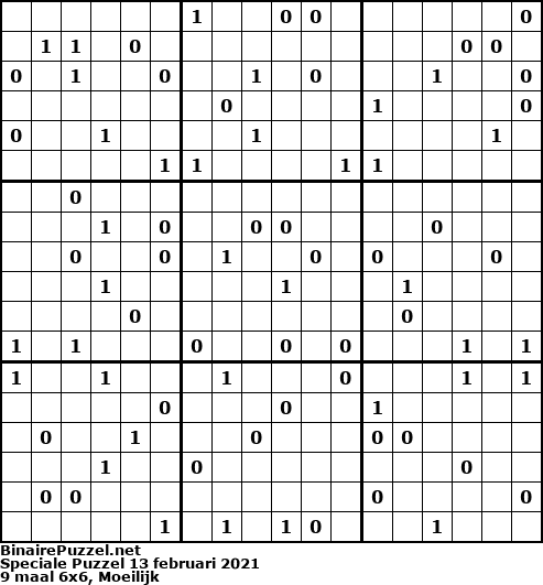 Binaire Puzzel