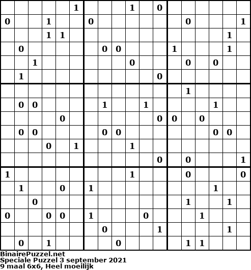 Binaire Puzzel