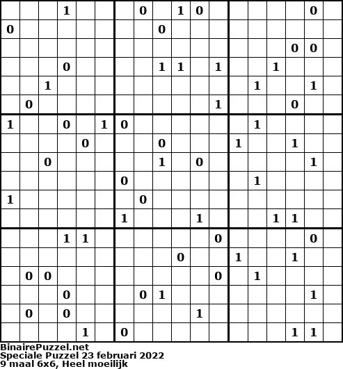 Binaire Puzzel