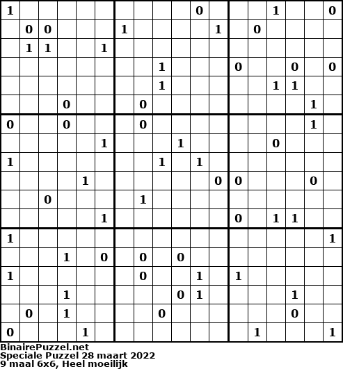 Binaire Puzzel