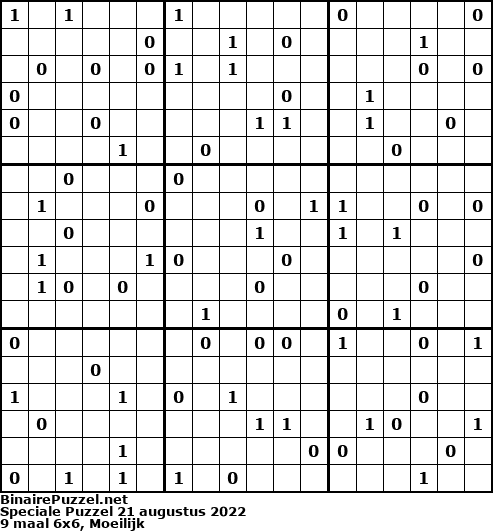 Binaire Puzzel