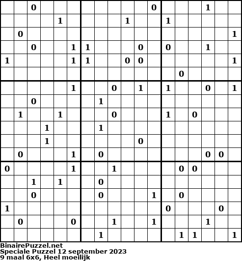 Binaire Puzzel
