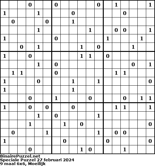 Binaire Puzzel