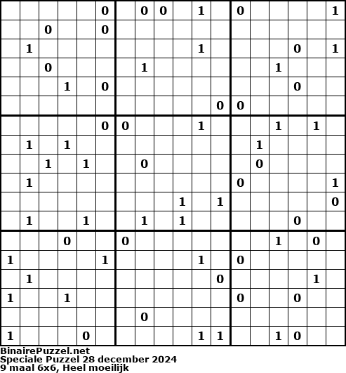Binaire Puzzel