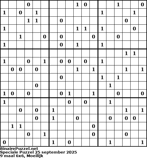 Binaire Puzzel