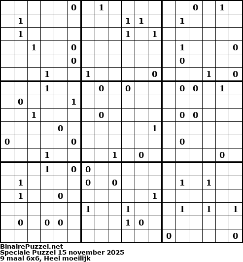 Binaire Puzzel