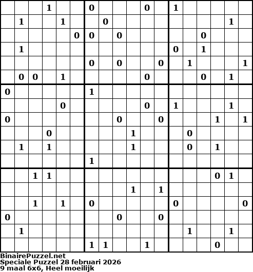 Binaire Puzzel