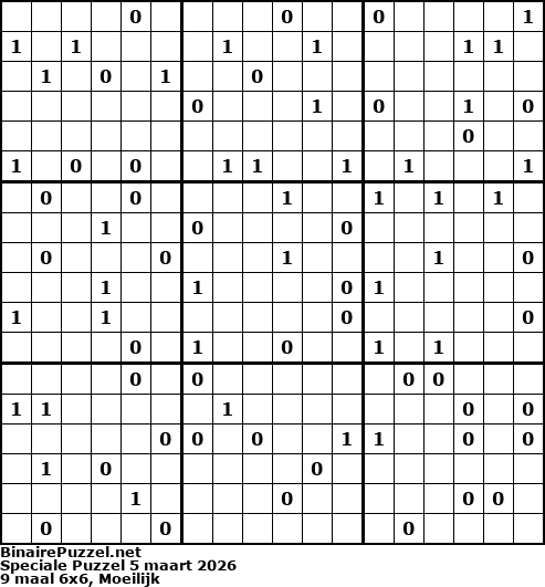 Binaire Puzzel