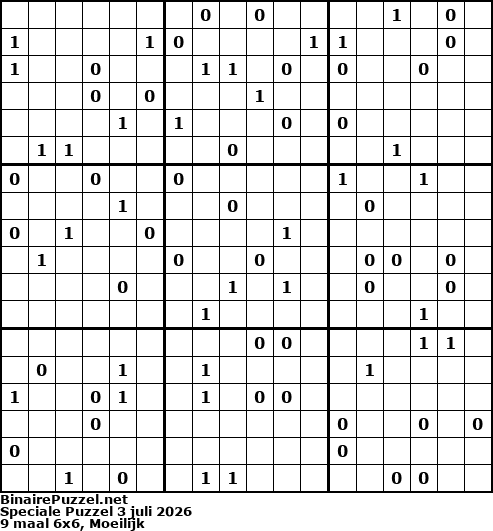 Binaire Puzzel