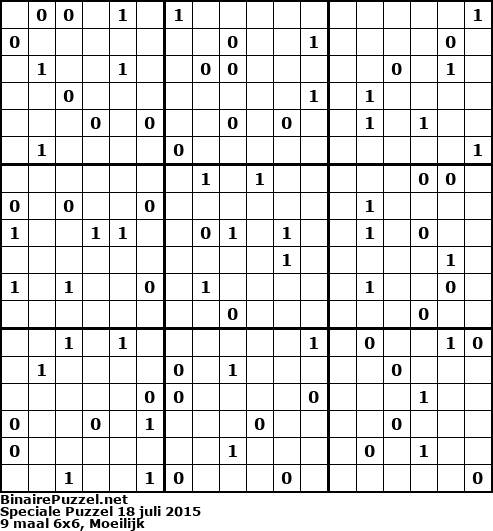 Binaire Puzzel