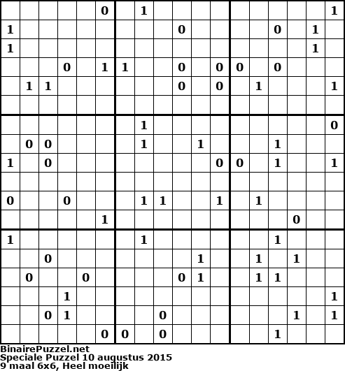 Binaire Puzzel