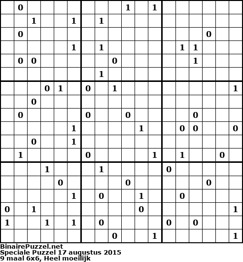 Binaire Puzzel