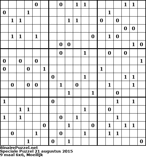 Binaire Puzzel